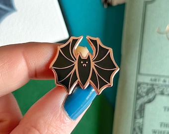 SECONDS Vampire Bat Enamel Pin. Bat Enamel Pin. Dracula Enamel Pin. Halloween Enamel Pin. Cute Bat. Spooky Enamel Pin. Bat Jewellery.