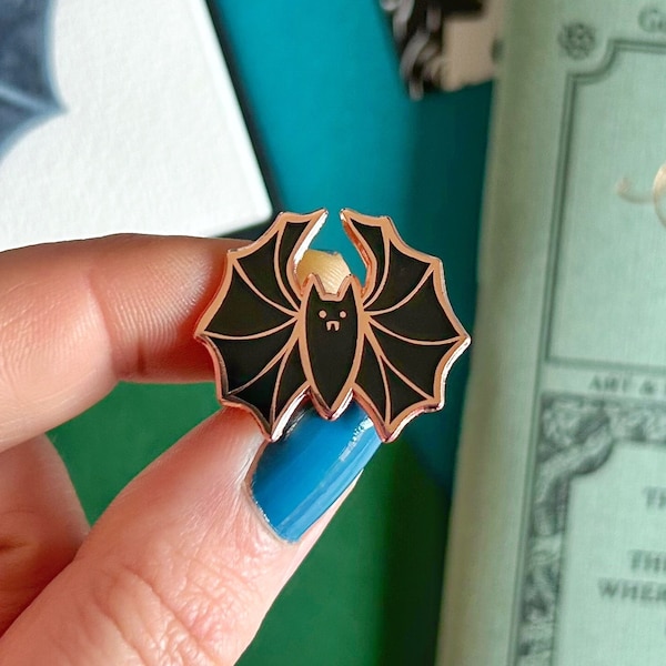 Vampire Bat Enamel Pin. Bat Enamel Pin. Dracula Enamel Pin. Halloween Enamel Pin. Cute Bat. Spooky Enamel Pin. Bat Jewellery. Vampire Pin