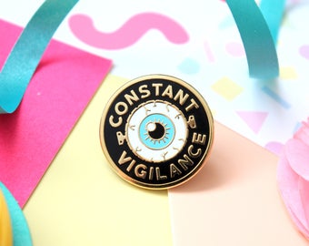 Constant Vigilance Enamel Pin. Enamel Pin. Book Pin. Witchcraft and Wizardry. Book Lover. Bookworm. Literary Pin. Bookish Pin. Magic Pin.