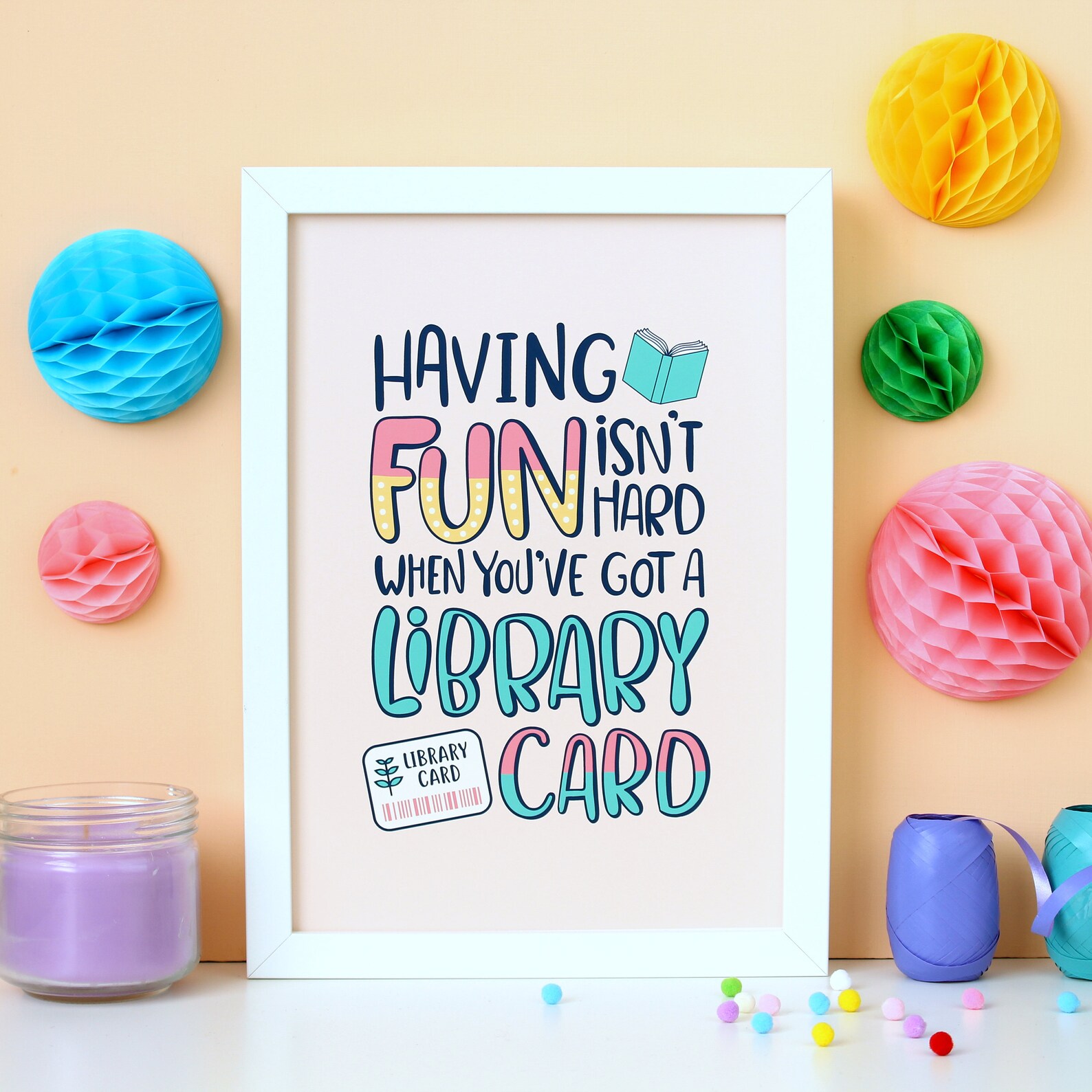 Library Card Quote Print. Libraries Print. Having Fun Etsy