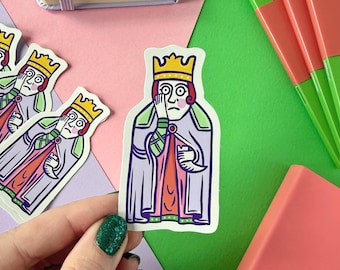 Medieval Queen Lewis Chessmen Vinyl Sticker