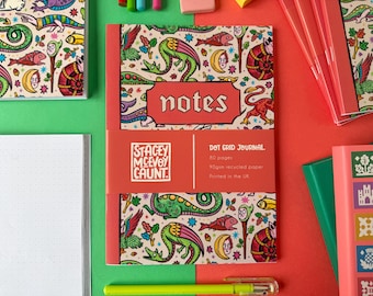 Medieval Menagerie Notebook: Dot Grid A5 Weird Medieval Monsters Journal.