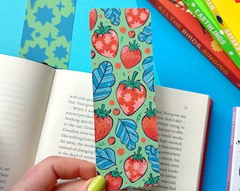 Strawberry Pattern Bookmark.