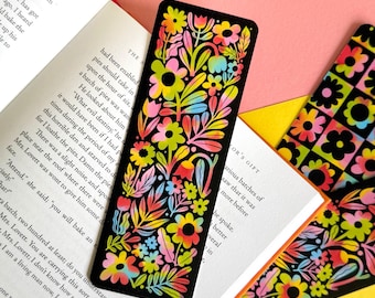 Rainbow Flower Pattern Bookmark