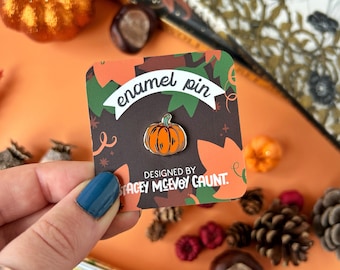 Orange Mini Pumpkin Enamel Pin. Pumpkin Pin. Halloween Pin. Spooky Pins. Autumn Enamel Pin. Fall Enamel Pin. Witchy Pins. Pumpkin Jewellery