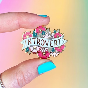 SECONDS Introvert Enamel Pin. Introvert Gifts. Anxiety Enamel Pin. Mental Health Enamel Pin. Gifts for Introverts. Anxious and Awkward.