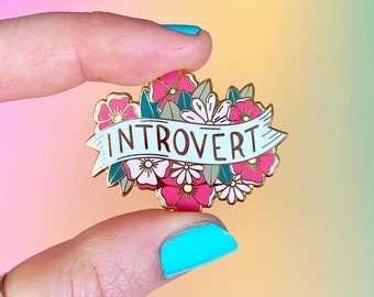 SECONDS Introvert Enamel Pin. Introvert Gifts. Anxiety Enamel Pin. Mental Health Enamel Pin. Gifts for Introverts. Anxious and Awkward.