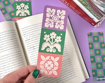 Medieval Tiles Bookmark: Plants and Flowers.