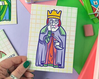 Lewis Chessmen Postcard: Medieval Queen
