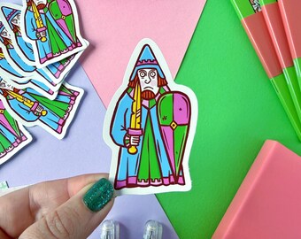 Rook Lewis Chessmen Medieval Vinyl Sticker