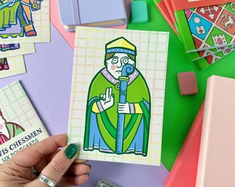 Medieval Lewis Chessmen Postcard: Bishop