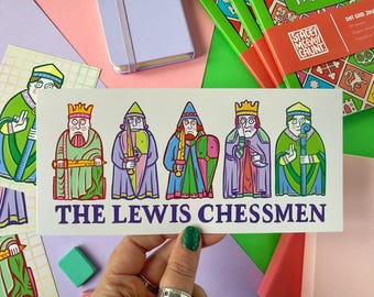 The Lewis Chessmen Mini Print or Postcard.