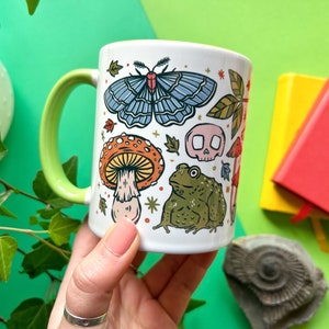 Snail and Frog Mug. Forest Things Mug. Forestcore Mug. Forest Finds Mug. Moth Mug. Toad Mug. Mushroom Mug. Snail Mug. Woodland Mug. Nature