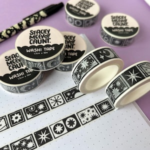 Cinta Washi Celestial: Sol, Luna y Estrellas, Cinta para Scrapbooking