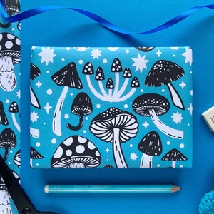 Blue Mushroom Wrapping Paper. Mushroom Gift Wrap. Fungi Wrapping Paper. Gift Wrap. Nature Gift Wrap. Toadstool Wrap. Birthday Wrapping Paper