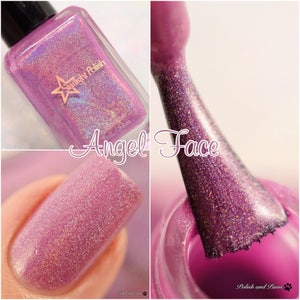 Angel Face Lilac Holographic Polish, Light Purple, Lavender, Rose Romance, Holo, Indie Nail Lacquer, Starlight and Sparkles image 4