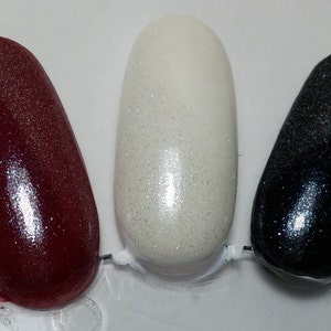 Starlight Polish Diamond over red, white, and black