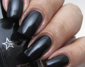 Obsidian - Black Nail Lacquer, Indie Polish, Starlight and Sparkles