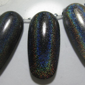 Starbright Top Coat Holographic Silver, Winter Holodays, Holo Rainbow Polish, Indie Nail Lacquer, Starlight and Sparkles image 9