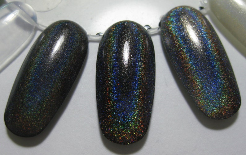 Starbright Top Coat Holographic Silver, Winter Holodays, Holo Rainbow Polish, Indie Nail Lacquer, Starlight and Sparkles image 9