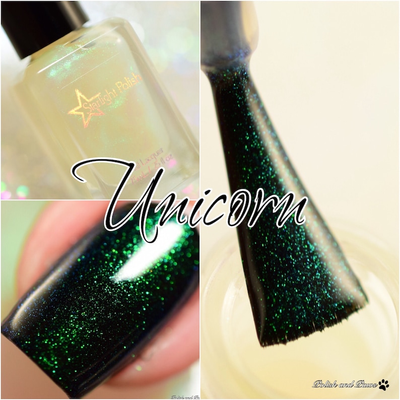 Unicorn Top Coat Green to Blue Color Shifting Shimmer - Etsy