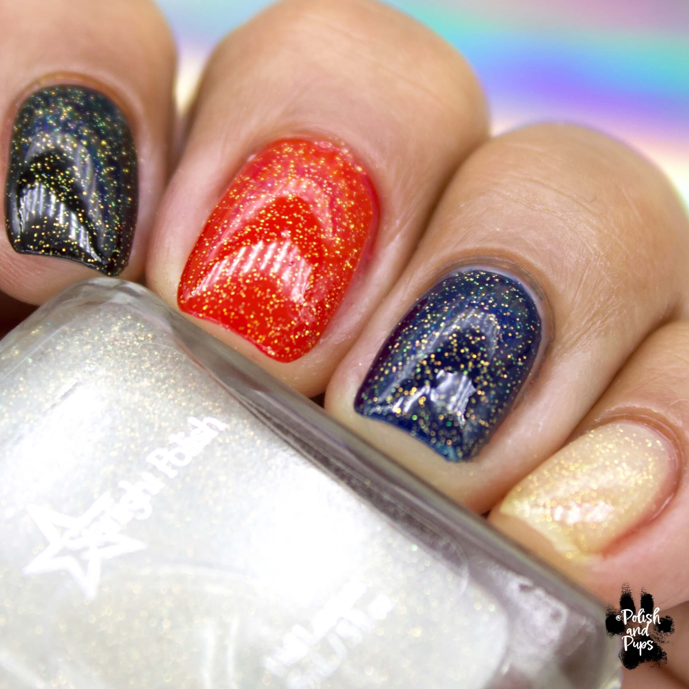 Din Top Coat - Orange to Gold Color Shifting Sparkle, Micro