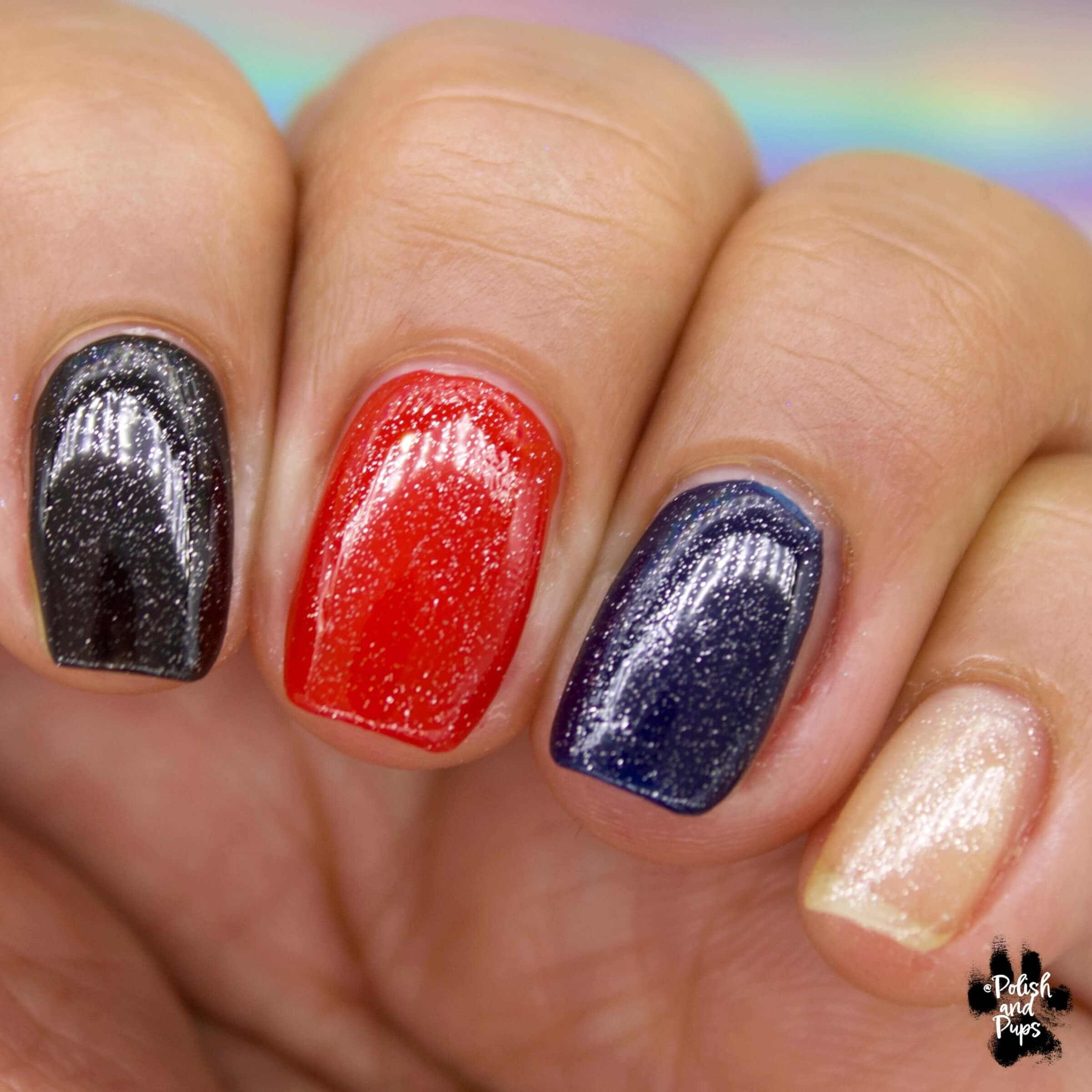 【MHT】Enamel Nail Polish Pendant Top Charme Gel H58 Rudolph | Red Holographic Twinkle Flash On