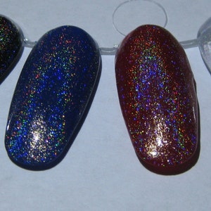 Starlight Top Coat Holographic Silver Linear Holo Topper, Indie Nail Lacquer, Effect Polish, Rainbow, Starlight and Sparkles image 4