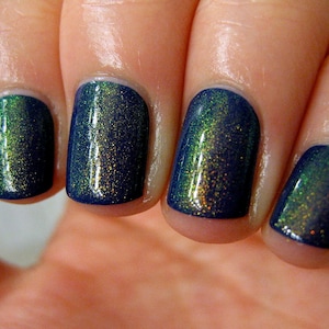 Dragon Top Coat scintillement de changement de couleur or à vert, vernis Duochrome, laque à ongles indie, euphorie liquide, lumière des étoiles et étincelles image 8