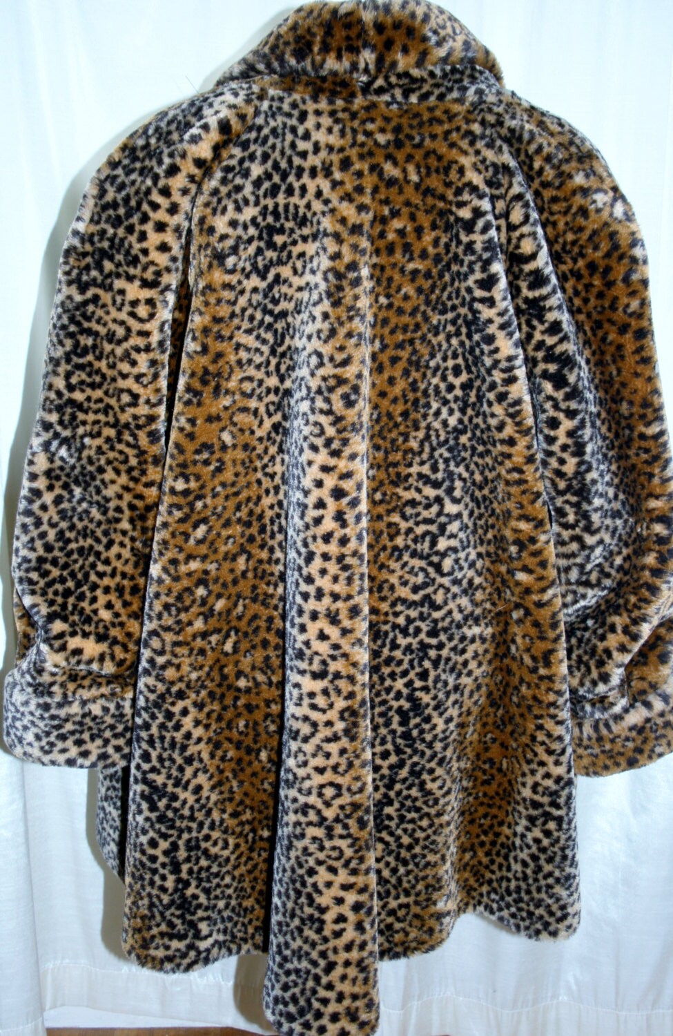 1960 Faux Leopard Fur Swing Coat | Etsy