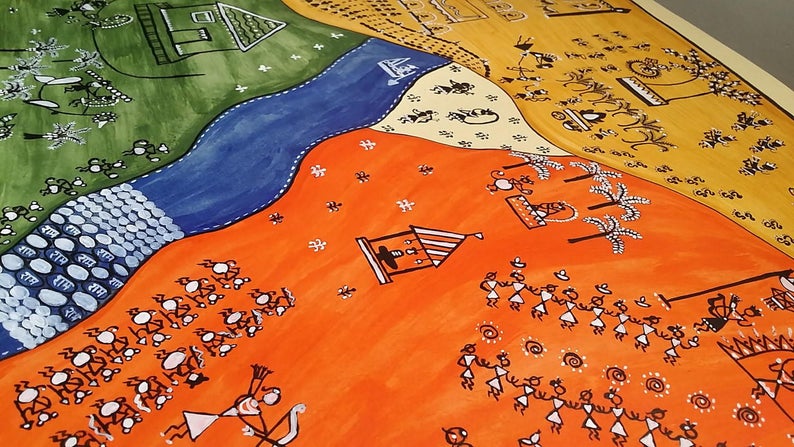 Warli painting of RAMAYANA The EPIC Etsy
