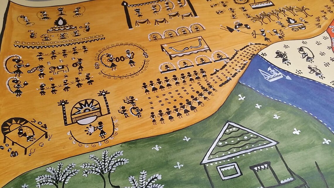 Warli painting of RAMAYANA The EPIC Etsy