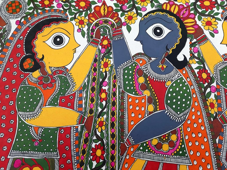 Sita Ram Swayamwar Madhubani Painting | Etsy