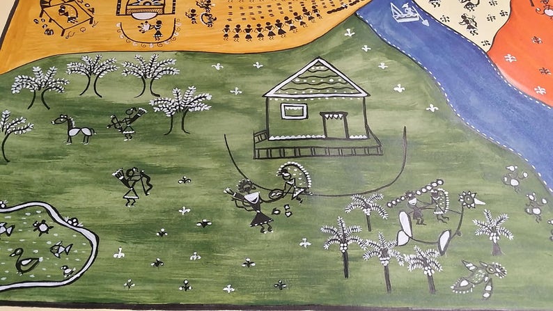 Warli painting of RAMAYANA The EPIC Etsy