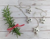 Star Christmas Decoration Paper Clay Xmas Tree Ornament Cute Kawaii Stars Faces