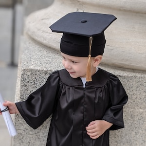 8 Colors- Baby Graduation Cap and Gown/Robe Outfit for Newborn, NICU Grad, Infant & Toddler (0 - 5T) Black Blue Navy Red Pink PurpleGreen