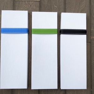 White Tie Gift Box Optional Black, Green or Blue Ribbon Fits Neck Tie, Bow Tie, Scarf, or Belt Tie NOT included image 3