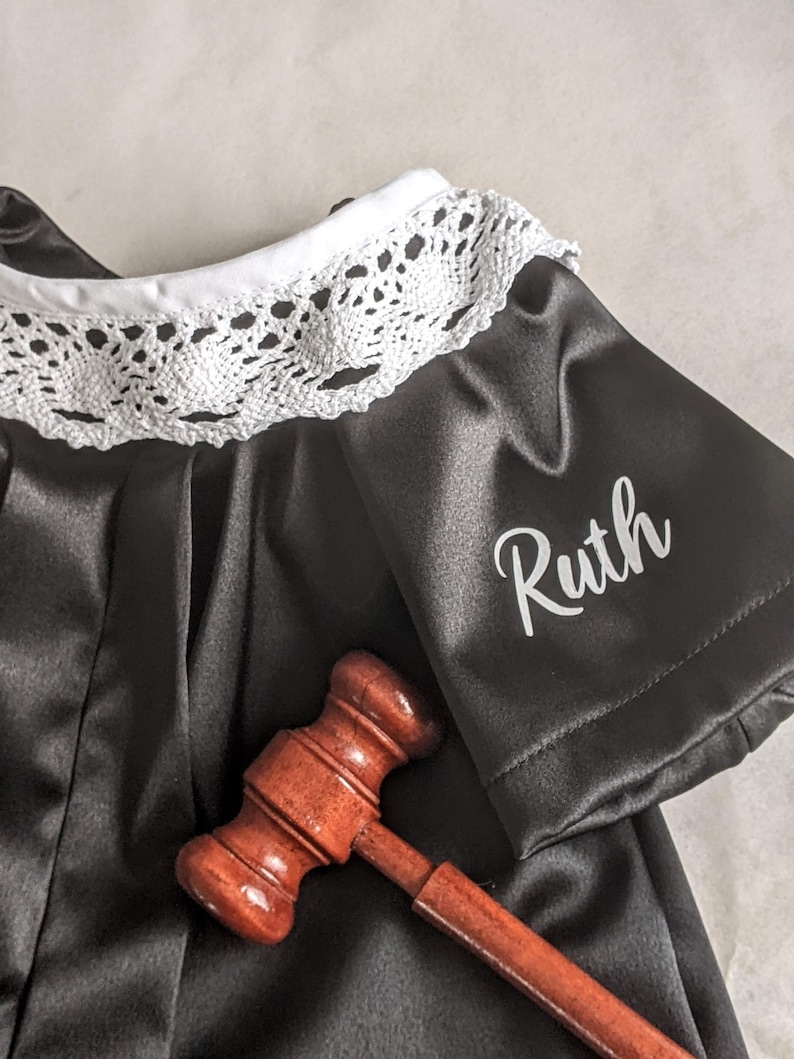 Baby Judge Costume: Black Satin Robe With Optional Gavel & Collar for ...