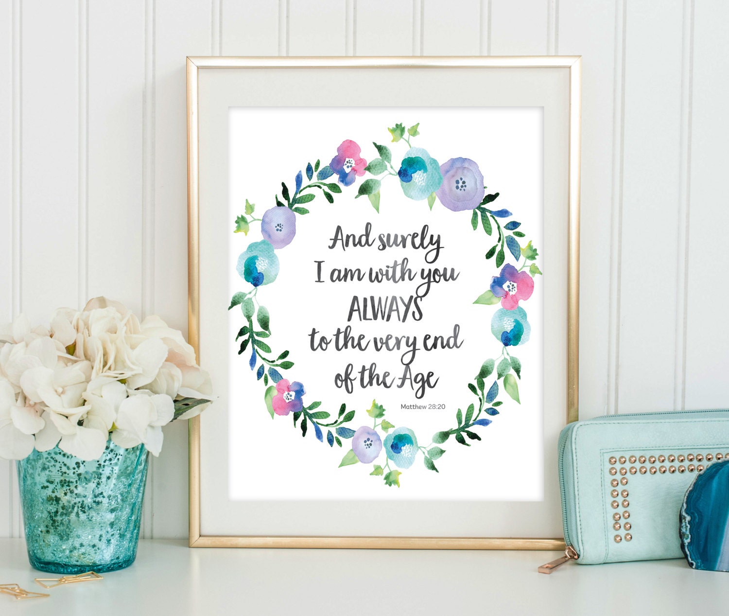 Scripture Quote Print Bible Verse Art Dorm Decor Etsy