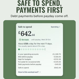 Safe to spend with debt payments before payday taken off