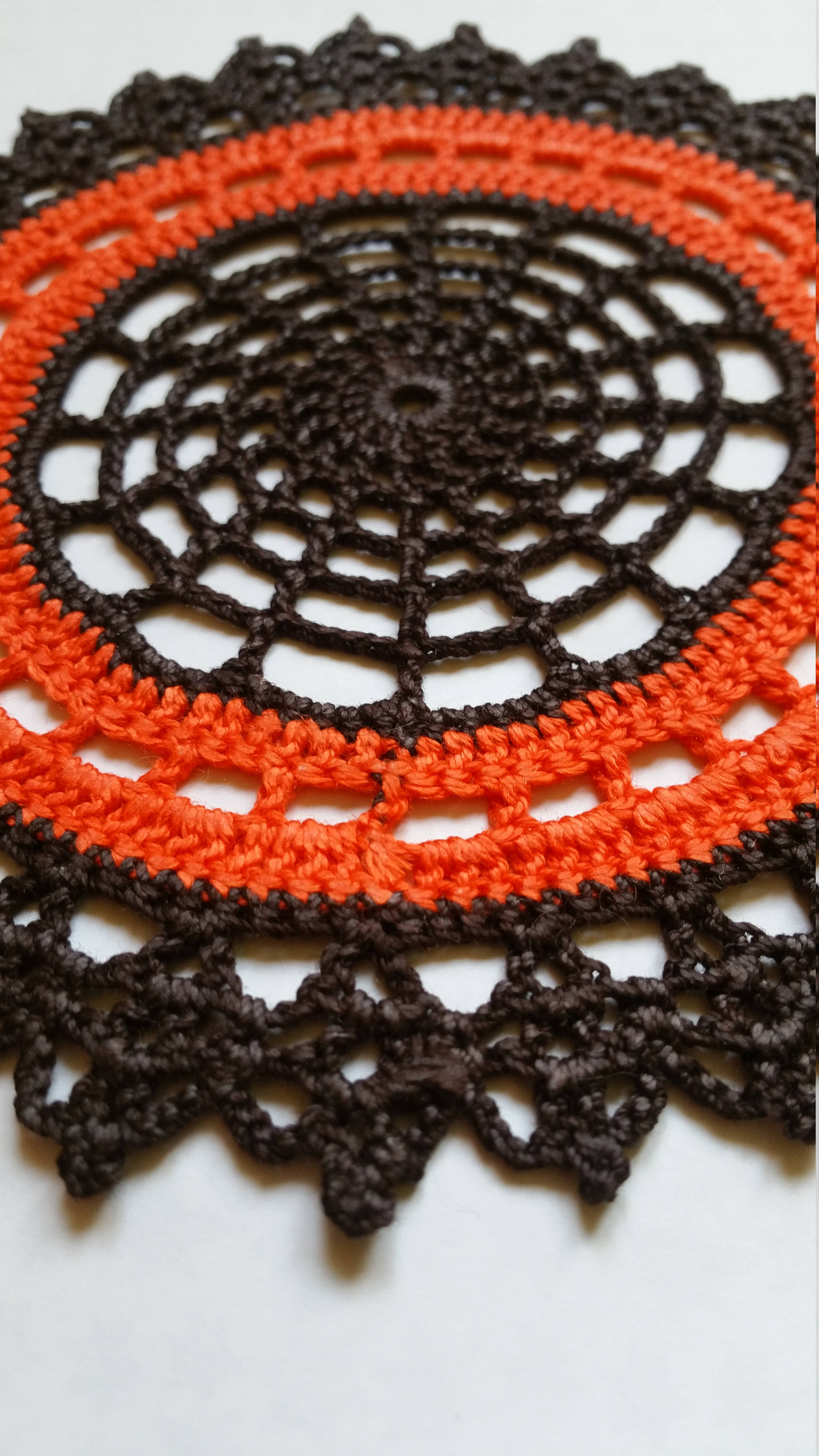 Halloween Decor Small Doilies Crochet doilies Orange Black Etsy