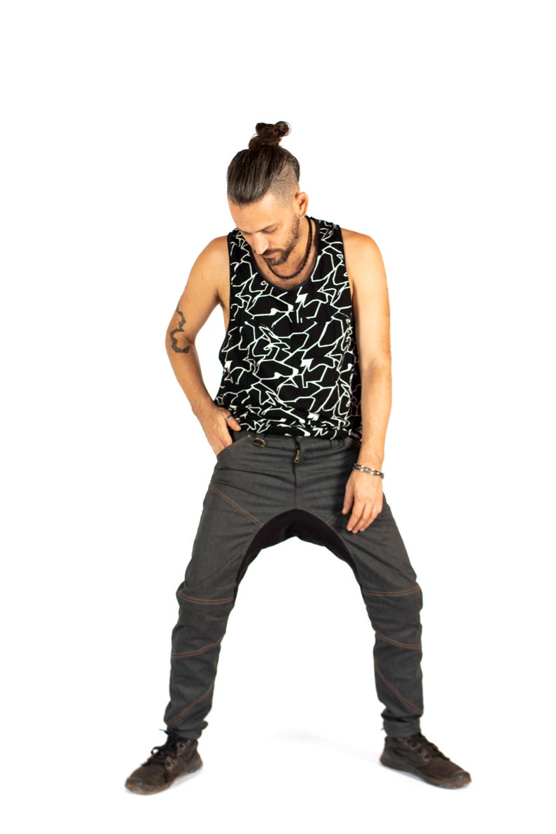 drop crotch pants mens