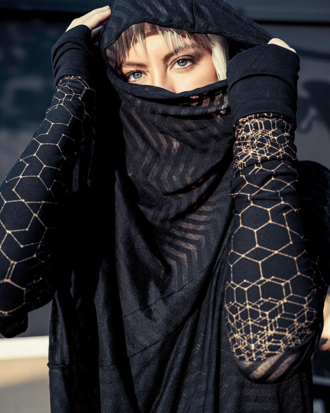 Women's Sheer Cardigan Black Hooded Cardigan Unique - Etsy