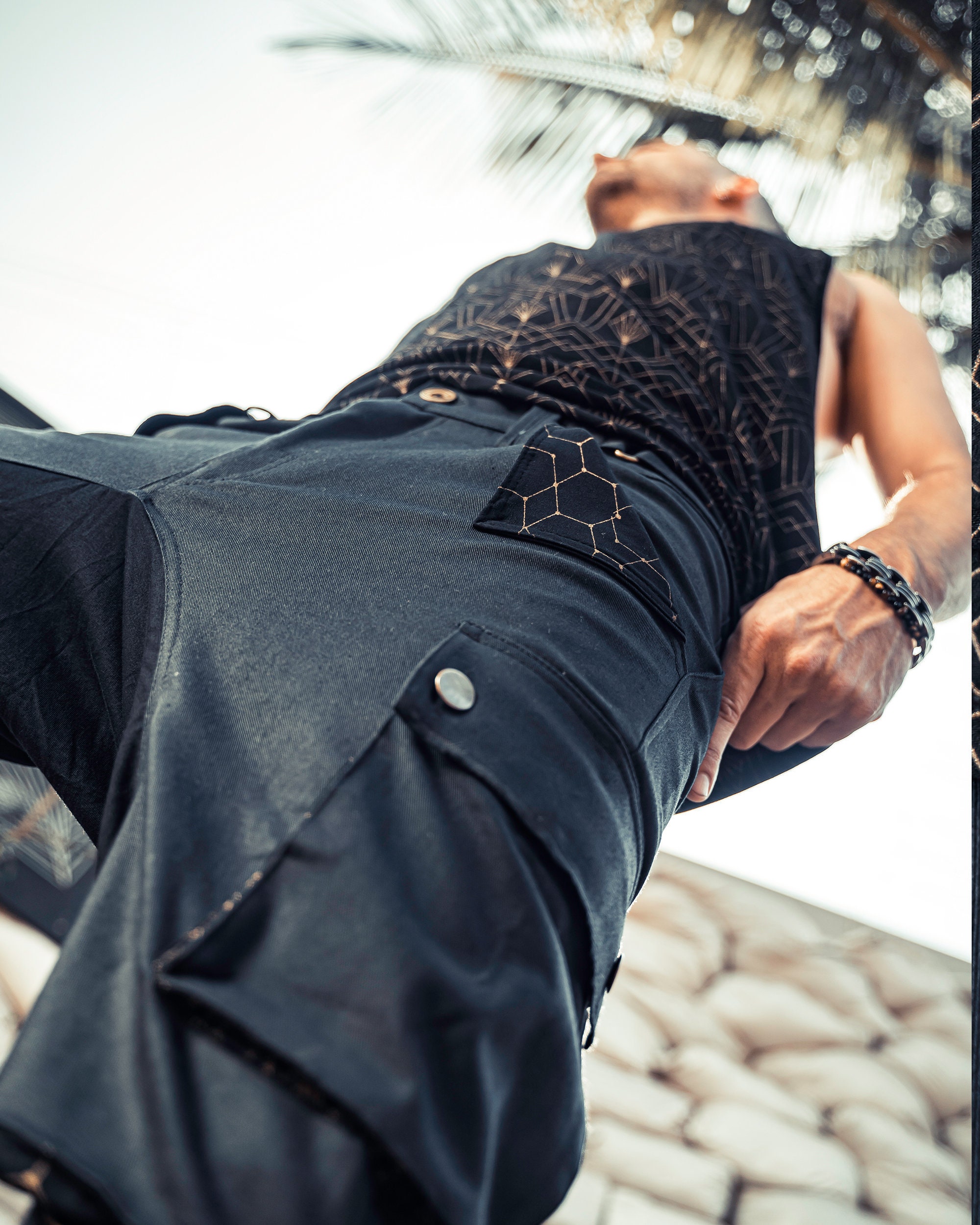 Cyberpunk Trousers for Men Black Cargo Pants Knee High Multi - Etsy