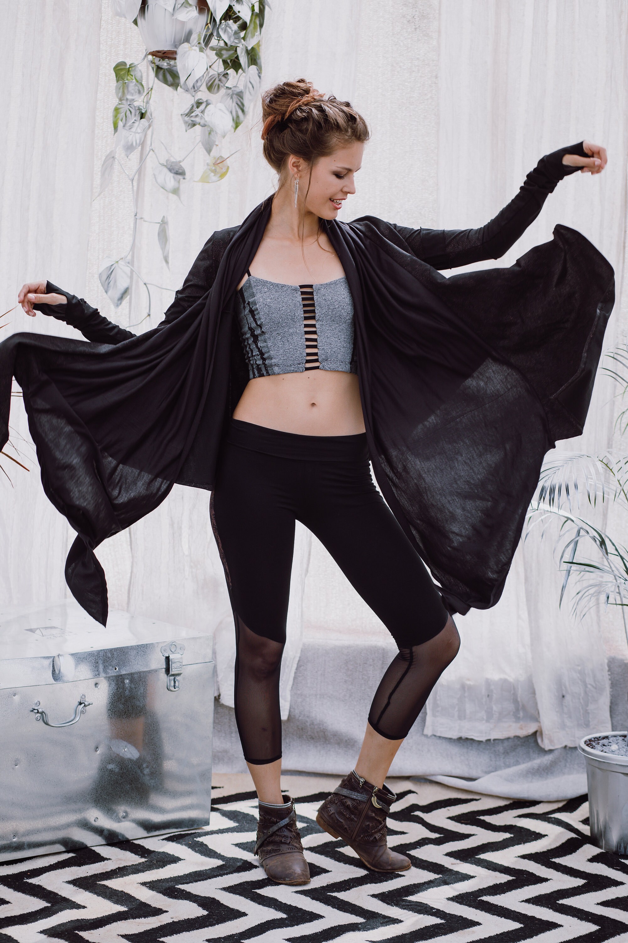 sheer shawl jacket
