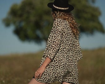 Einzigartige Boho Kimono Jacke: Geometrische Print Festival Abdeckung