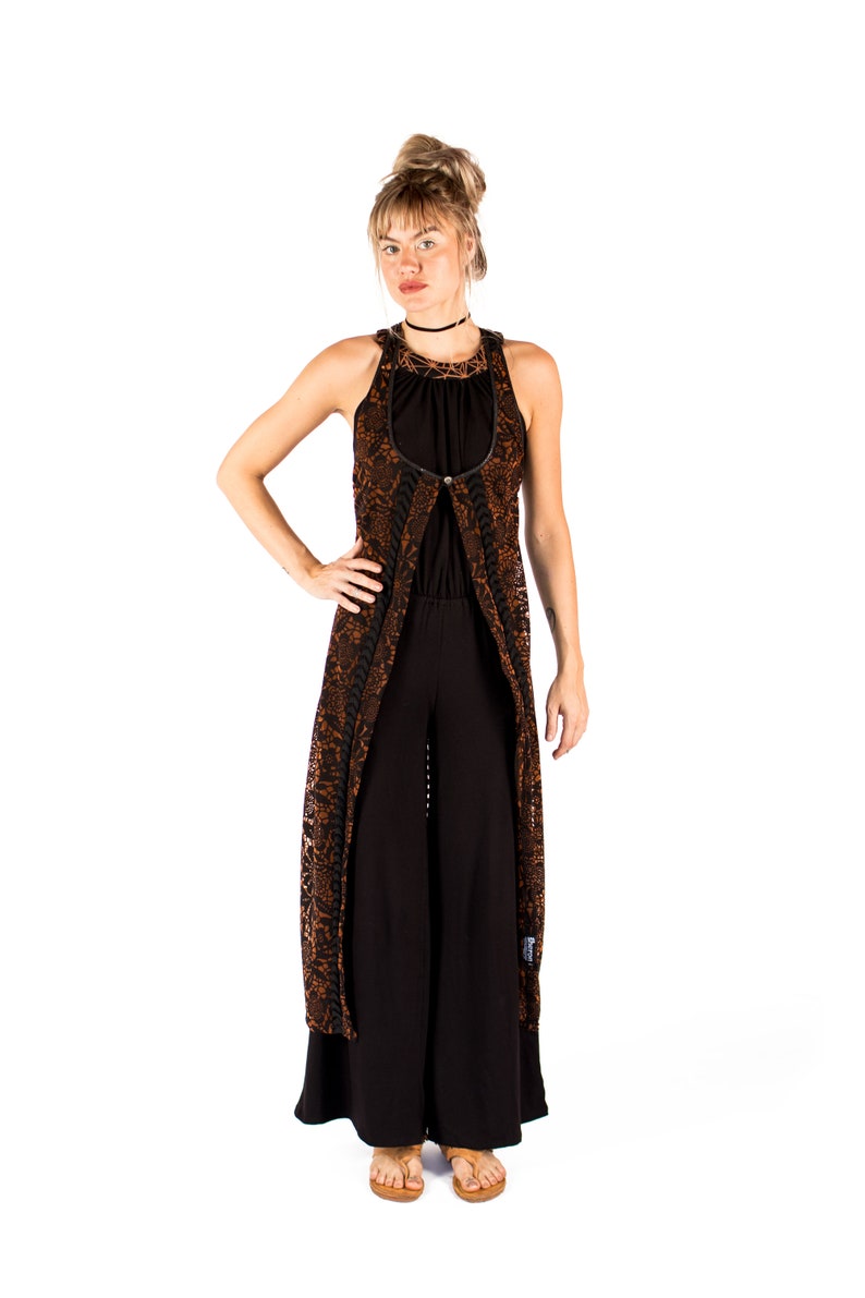 Women Vest Festival Clothing Long Top Women Long Vest Sheer Women Tank Top Long Black Vest Black Vest Women Black Sleeveless Vest