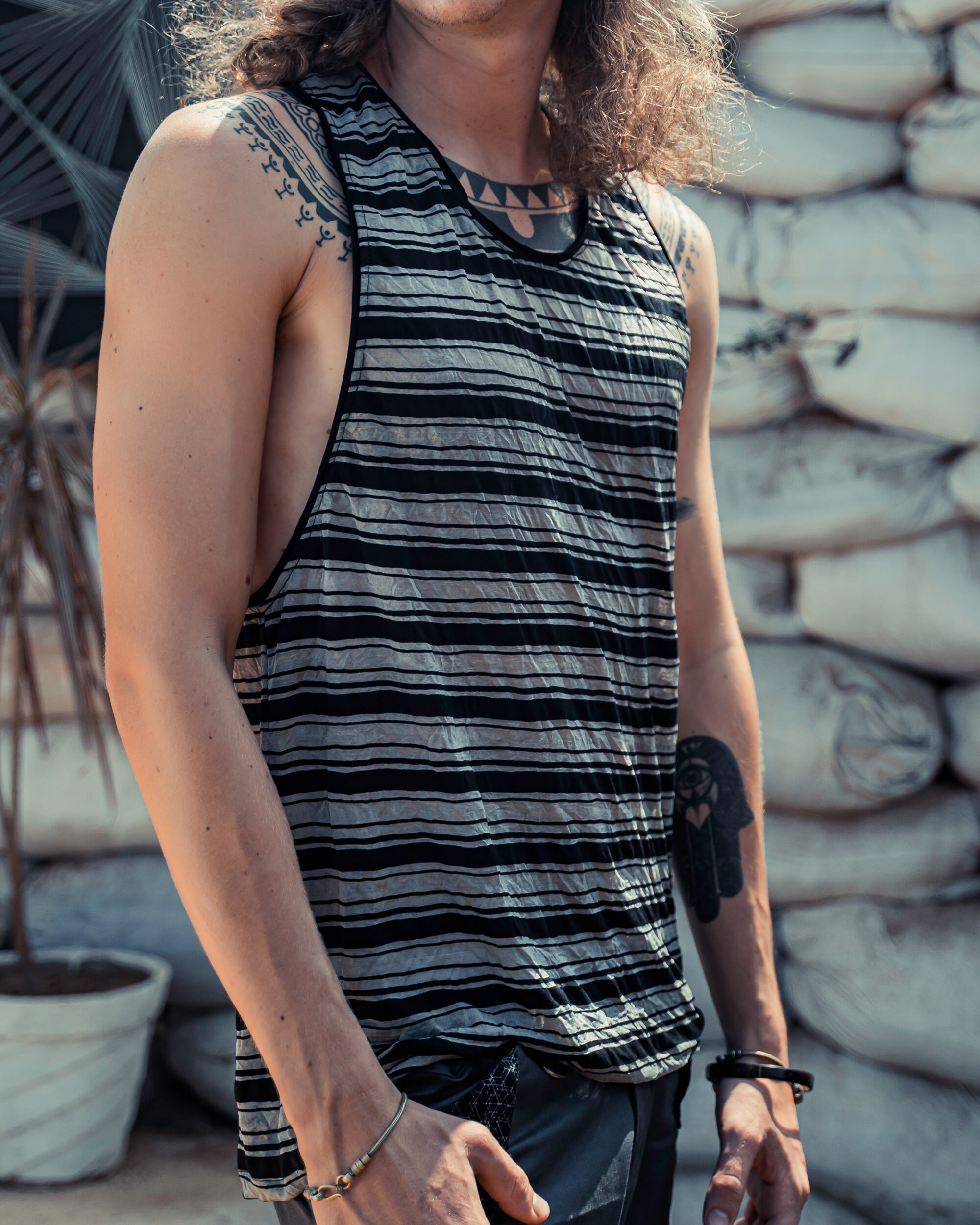 Long tank top tops mens
