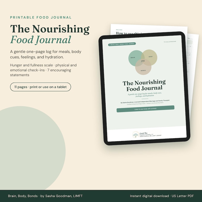 The Nourishing Food Journal printable