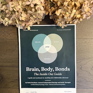 Werkboek over emotioneel eten door een therapeut, Mindfulness-gids voor voeding en stemming voor drukke professionals, Printbare PDF voor stressverlichting